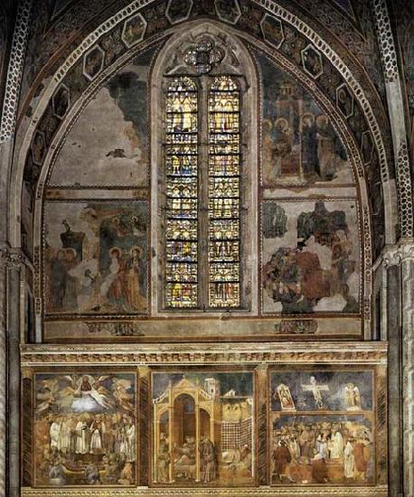 Frescoes in the second bay of the nave, GIOTTO di Bondone